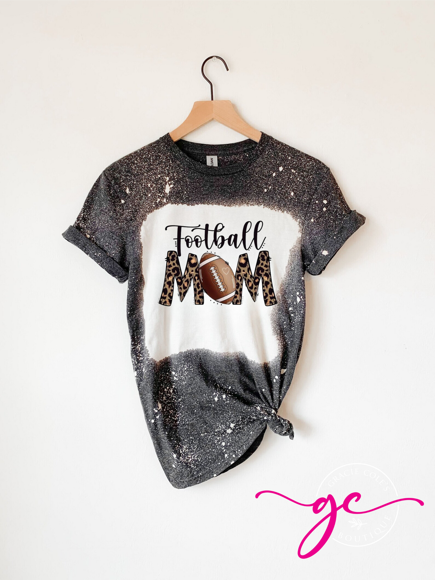 Football Mom Bleached Shirt