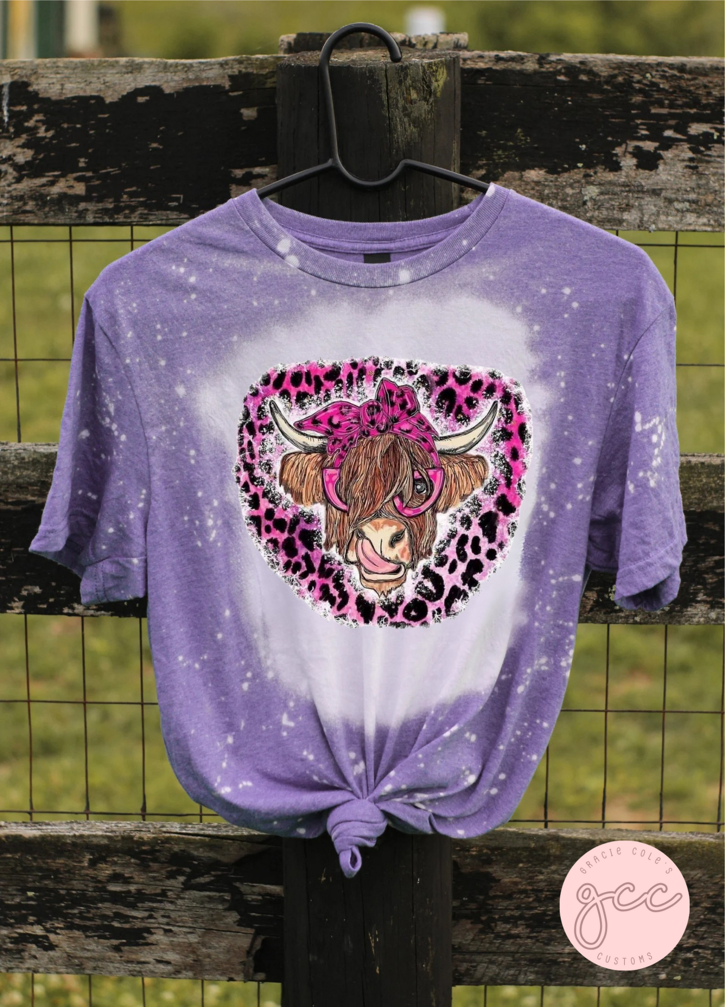 Highland Cow Bleached Tshirt