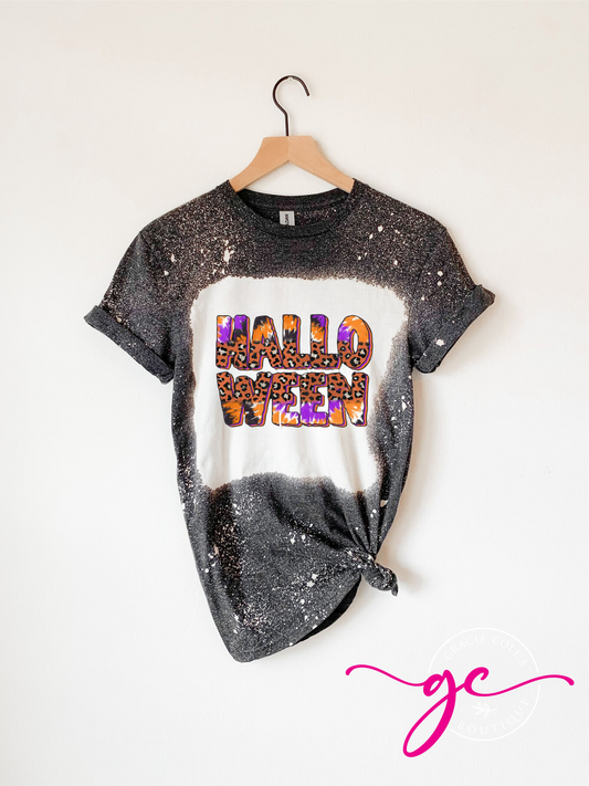 Halloween Graphic Bleached Shirt