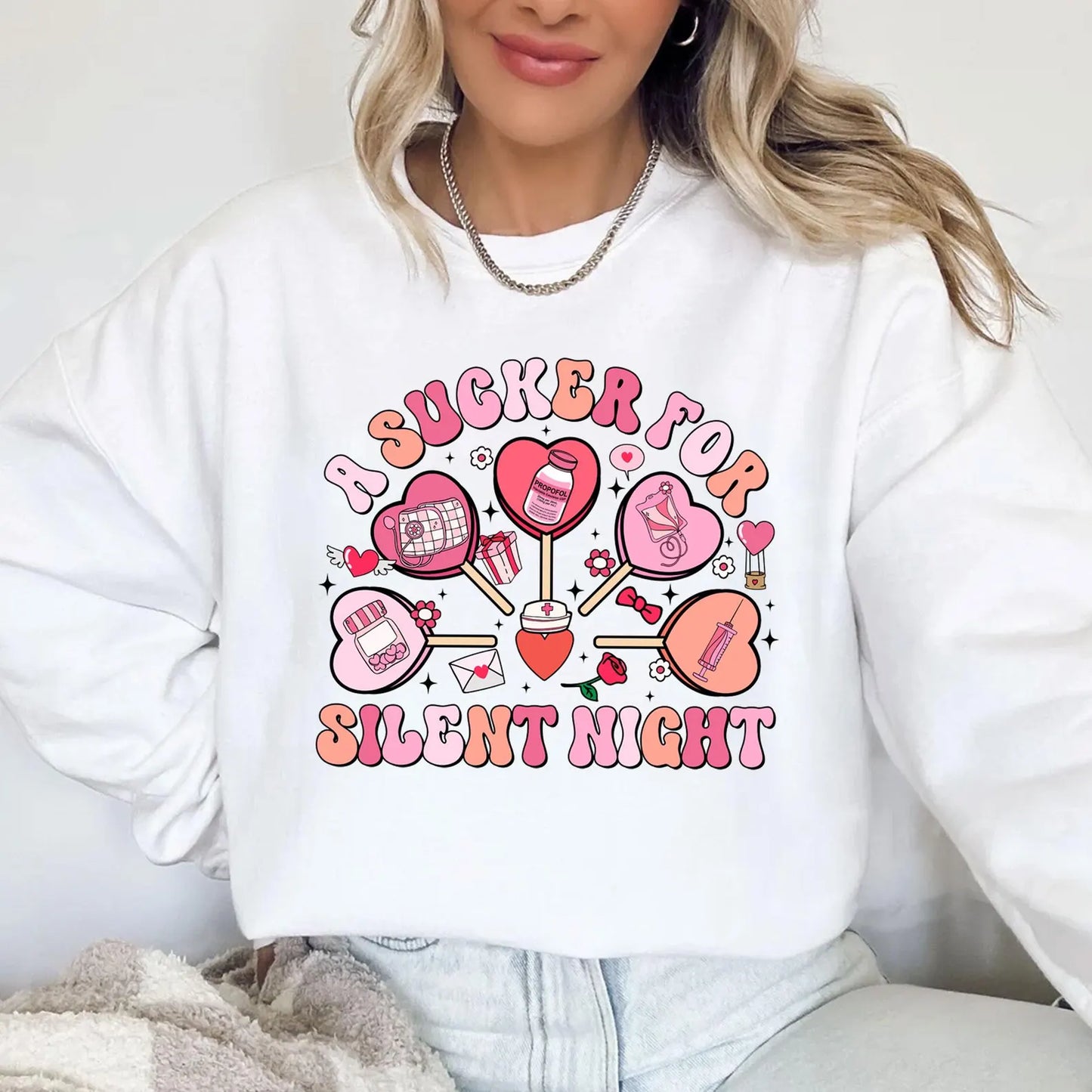 A Sucker For Silent Night Sweatshirt