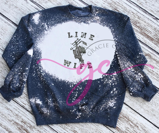 Line Wife Bleached Sweatshirts