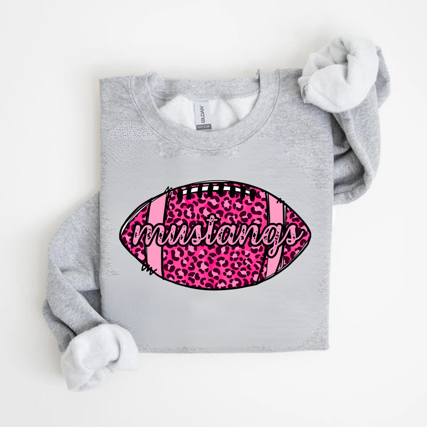 Mustangs Pink Football Sweatshirt