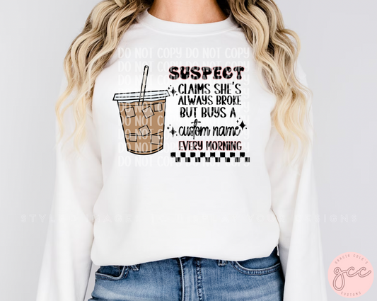 Custom Coffee Shop Name Sweatshirt