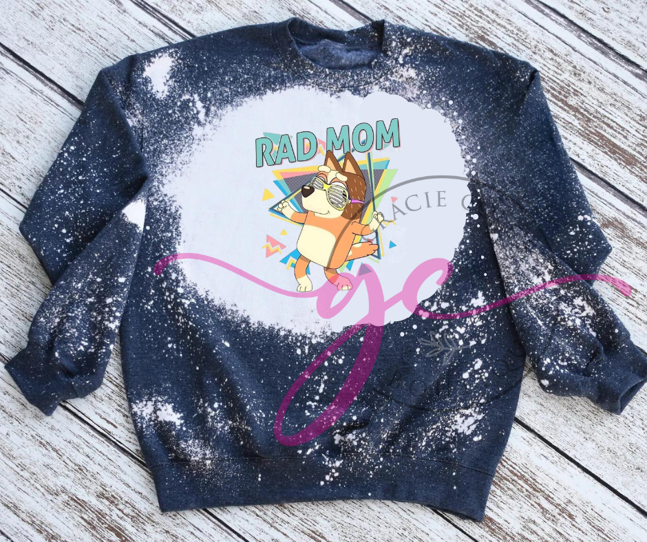 Rad Mom Bleached Sweatshirt