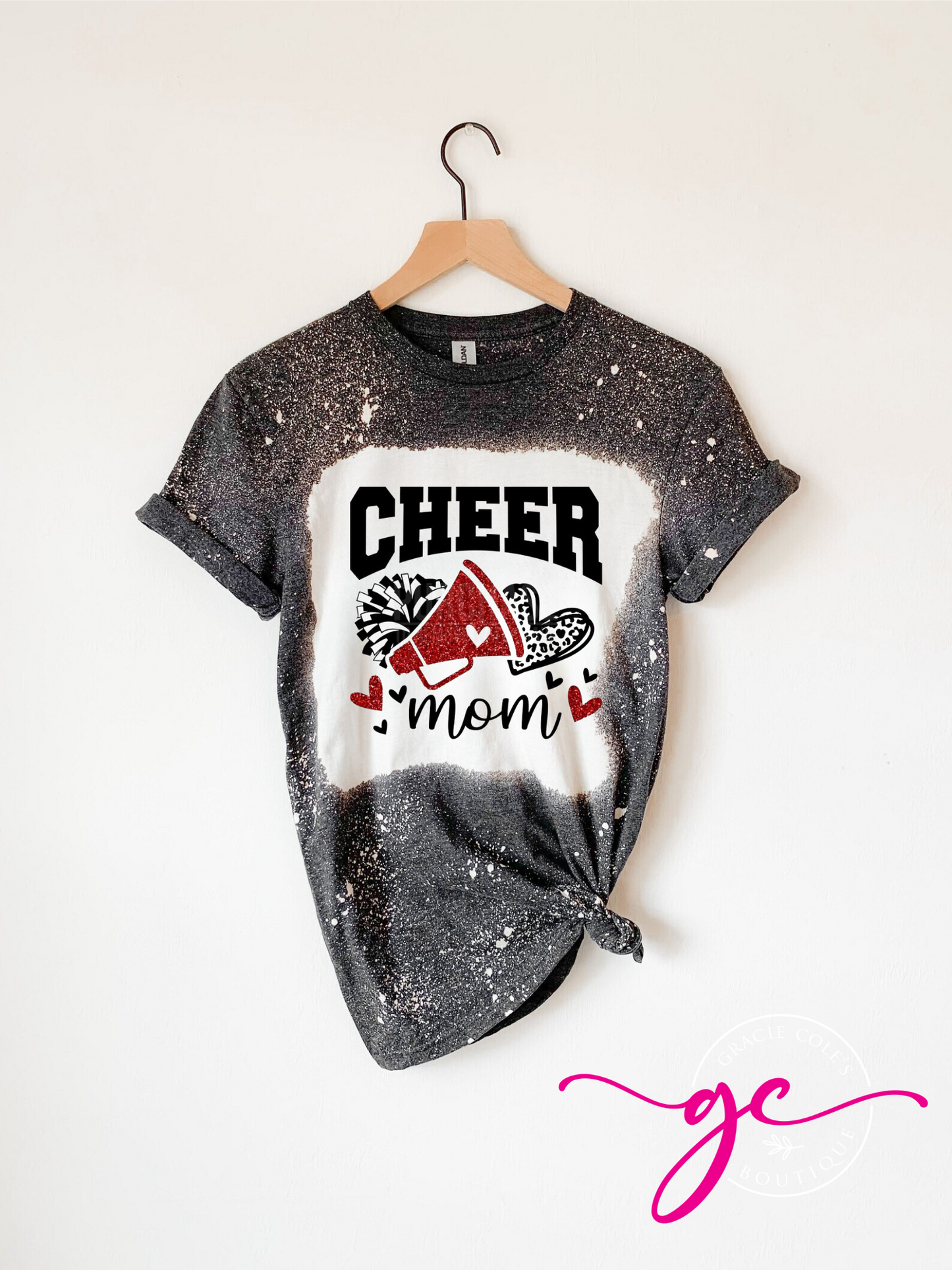 Cheer Mom Bleached Shirt