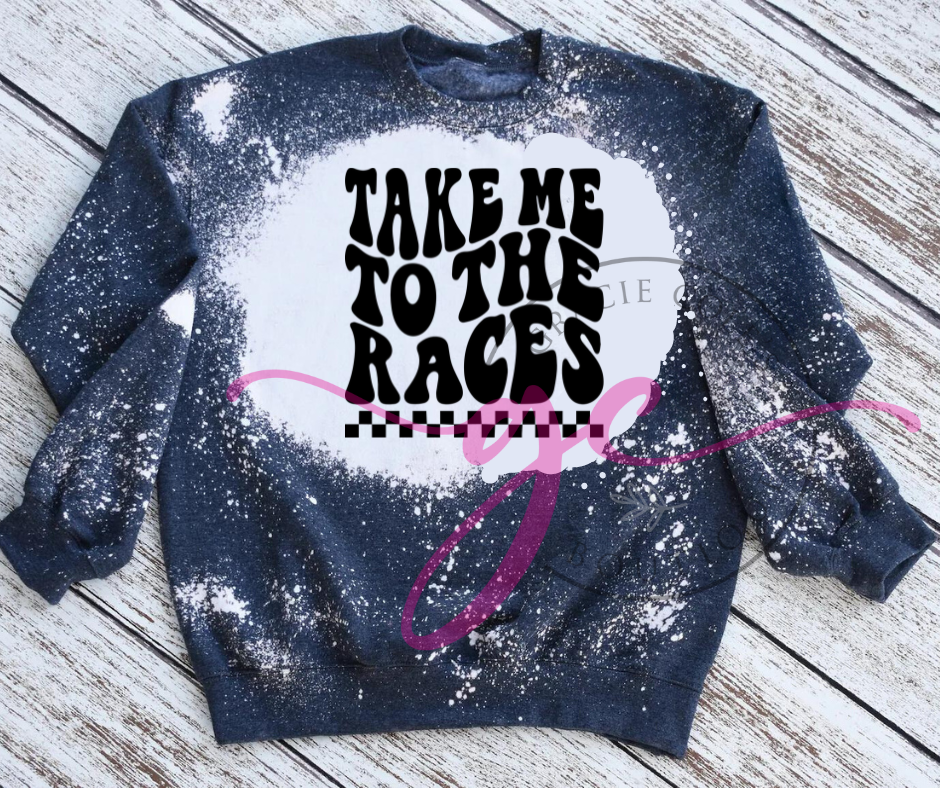 Take Me To The Races Bleached Sweatshirt