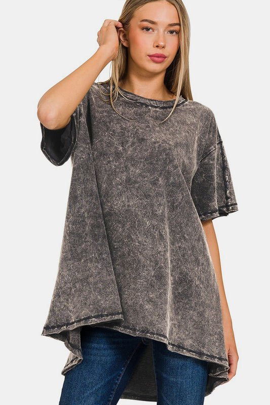 Graphite Acid Wash Tee