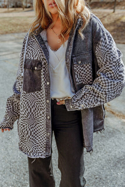 Checkered Hooded Jacket
